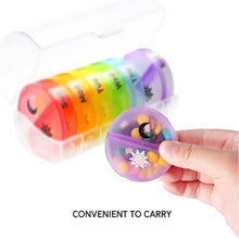 Load image into Gallery viewer, 7-Day Pill Organizer with Two Compartments Per Day (Black)