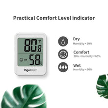 Load image into Gallery viewer, Digital Hygrometer Indoor Thermometer - AAA Battery-Powered Humidity Gauge (White)