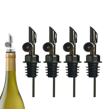 Load image into Gallery viewer, 4 Pcs Weighted Stainless Steel Liquor Bottle Pourers (Black)