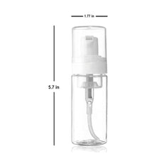 Load image into Gallery viewer, 3-Pack Travel-Sized Foaming Pump Bottles - 100ml/3.3oz (Clear)