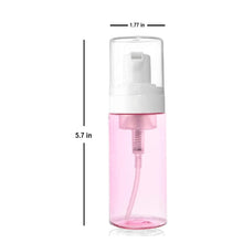 Load image into Gallery viewer, 3-Pack Travel-Sized Foaming Pump Bottles - 100ml/3.3oz (Pink)