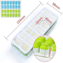 Load image into Gallery viewer, 2 Pack Silicone stackable Ice Cube Trays - (White+Black)