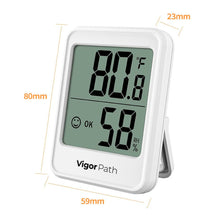 Load image into Gallery viewer, Digital Hygrometer Indoor Thermometer - AAA Battery-Powered Humidity Gauge (White)