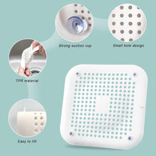 Load image into Gallery viewer, Shower Drain Hair Catcher - 6.57x5.98- inch Square Drain with Suction Cups - 2 Pack (Grey)