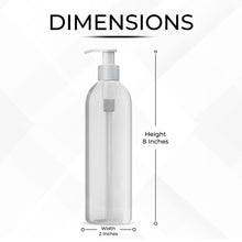 Load image into Gallery viewer, Refillable Empty Pump Bottles - 12oz (Clear)