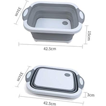Load image into Gallery viewer, Collapsible Cutting Board - Portable Multi-Purpose Dish Tub (Grey)