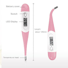 Load image into Gallery viewer, Accurate Digital Oral Thermometer - Rectal and Underarm Temperature Measurement for Fever Monitoring (Pink)