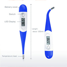 Load image into Gallery viewer, Accurate Digital Oral Thermometer - Rectal and Underarm Temperature Measurement for Fever Monitoring (Blue)