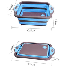 Load image into Gallery viewer, Collapsible Cutting Board - Portable Multi-Purpose Dish Tub (Blue)