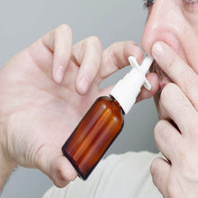 Load image into Gallery viewer, Amber Glass 1 oz Nasal Sprayer - Empty, Refillable, Travel-Sized Solution for Saline Applications (Pack of 2)
