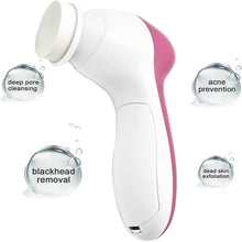Load image into Gallery viewer, Facial Cleansing Brush - Facial Scrubber for Skin Cleansing, Exfoliating, and Massaging (Pink)