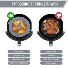 Load image into Gallery viewer, 2-Piece Set of Air Fryer Silicone Liners for 3 to 5 QT Baskets | Large 7.9 inch - Grey