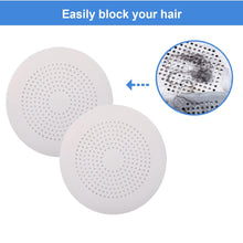 Load image into Gallery viewer, Hair Catcher Round Silicone Hair Stopper with Suction Cup - Pack of 2 (White)