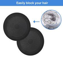 Load image into Gallery viewer, Hair Catcher Round Silicone Hair Stopper with Suction Cup - Pack of 2 (Black)