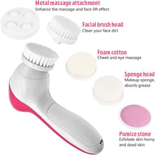Load image into Gallery viewer, Facial Cleansing Brush - Facial Scrubber for Skin Cleansing, Exfoliating, and Massaging (Pink)