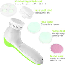 Load image into Gallery viewer, Facial Cleansing Brush - Facial Scrubber for Skin Cleansing, Exfoliating, and Massaging (Green)