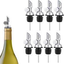 Load image into Gallery viewer, 8 Pcs Weighted Stainless Steel Liquor Bottle Pourers (Silver)