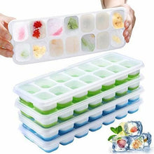 Load image into Gallery viewer, 4 Pack Silicone stackable Ice Cube Trays - (Variety Pack)