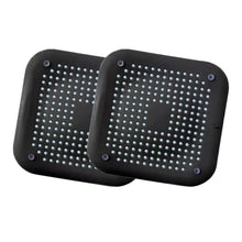 Load image into Gallery viewer, Shower Drain Hair Catcher - 6.57x5.98- inch Square Drain with Suction Cups - 2 Pack (Black)