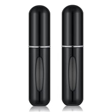 Load image into Gallery viewer, Portable Mini Refillable Perfume/Cologne Atomizer Bottle - great for travel, parties and events - Travel & toiletry accessory great for both men and women - 5ml/0.2oz (Pack of 2 - Black)