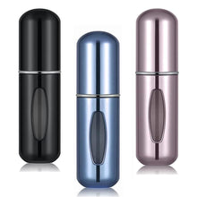 Load image into Gallery viewer, Portable Mini Refillable Perfume/Cologne Atomizer Bottle - great for travel, parties and events - Travel & toiletry accessory great for both men and women - 5ml/0.2oz (Variety Pack of 3 - Black, Blue, Pink)