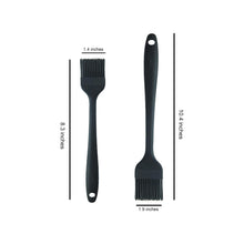 Load image into Gallery viewer, 2-Piece Silicone Basting Pastry Brush - 8.3' (Small) & 10.4' (Large) - Black