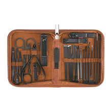 Load image into Gallery viewer, Professional Manicure Set - Portable Travel Nail Kit (26 Piece - Brown)