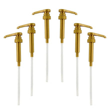 Load image into Gallery viewer, Gold Coffee Syrup Pump - Fits 25.4oz/750ml bottles (Pack of 6)