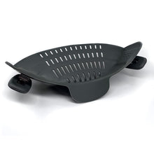 Load image into Gallery viewer, Clip on Strainer Colander - Cooking Strainer with Silicone Grip (Grey)