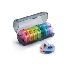 Load image into Gallery viewer, 7-Day Pill Organizer with Two Compartments Per Day (Black)