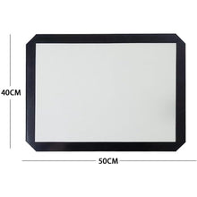 Load image into Gallery viewer, Premium Non-Stick Silicone Baking Mat Set of 2 Sheets - 15.7'x19.7'inch - Food Safe, Heat-Resistant, Reusable & Nonstick Mat for Cookie Oven, Macarons, Bread & Pastry - Black (Medium)