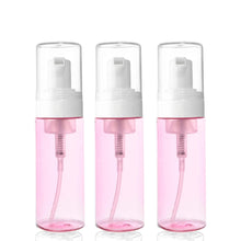 Load image into Gallery viewer, 3-Pack Travel-Sized Foaming Pump Bottles - 100ml/3.3oz (Pink)
