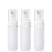 Load image into Gallery viewer, 3-Pack Travel-Sized Foaming Pump Bottles - 100ml/3.3oz (White)
