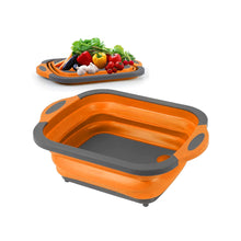Load image into Gallery viewer, Collapsible Cutting Board - Portable Multi-Purpose Dish Tub (Orange)