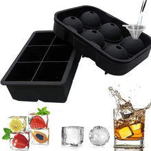 Load image into Gallery viewer, Variety Pack of 2 - Sphere & Square Shape Giant Ice Cubes Molds