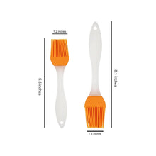 Load image into Gallery viewer, 2-Piece Silicone Pastry Brush Set - 6.5' (Small) & 8.1' (Medium) - Orange