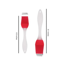Load image into Gallery viewer, 2-Piece Silicone Pastry Brush Set - 6.5' (Small) & 8.1' (Medium) - Red