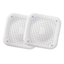 Load image into Gallery viewer, Shower Drain Hair Catcher - 6.57x5.98- inch Square Drain with Suction Cups - 2 Pack (White)
