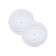 Load image into Gallery viewer, Set of 2 Silicone Tub Stoppers - 5.9 Inches Sink Stoppers (White)