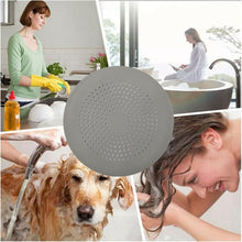 Load image into Gallery viewer, Hair Catcher Round Silicone Hair Stopper with Suction Cup - Pack of 2 (Grey)
