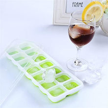 Load image into Gallery viewer, 4 Pack Silicone stackable Ice Cube Trays - (White+Green)

