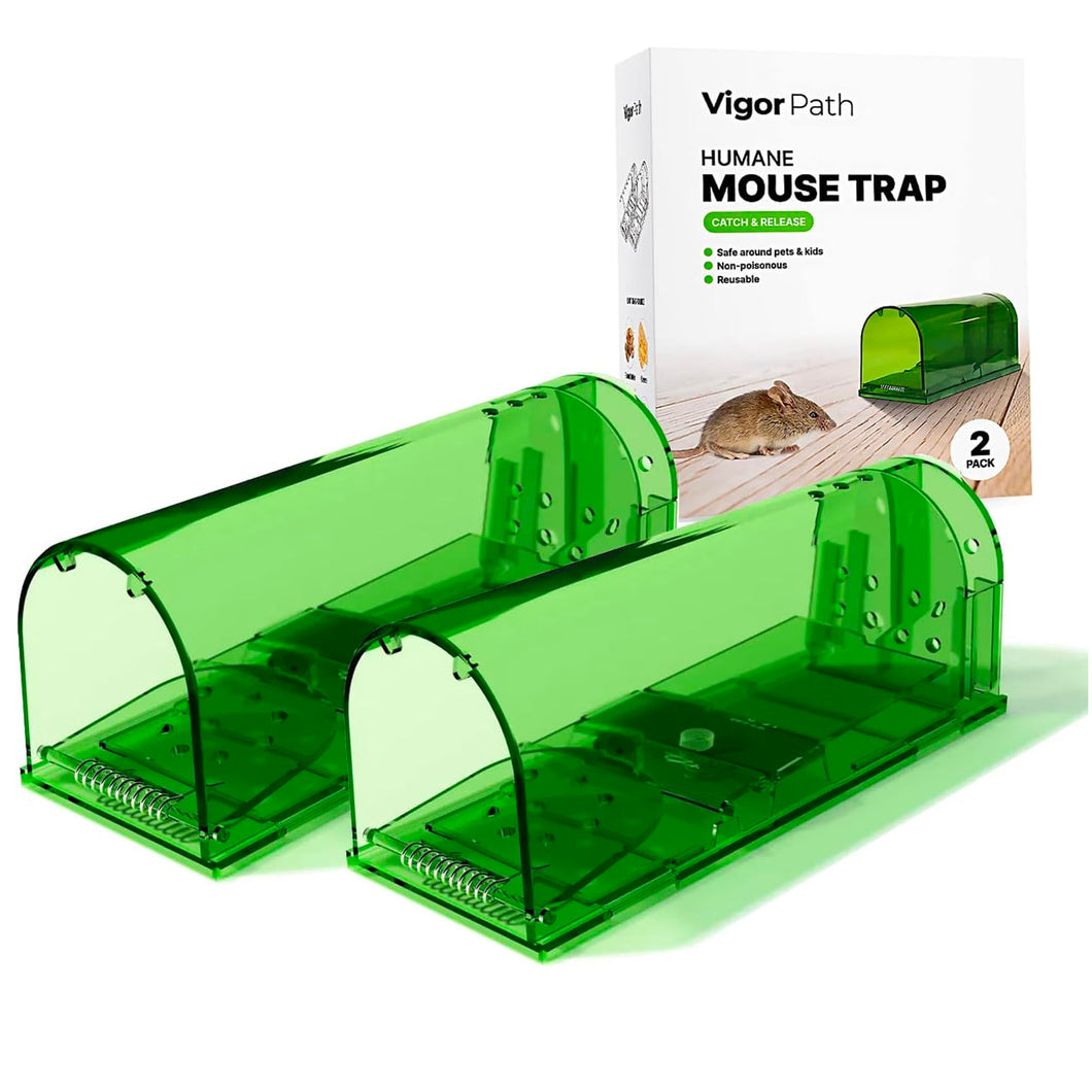 Humane Mouse Trap - Reusable and Eco-Friendly - Catch and Release Mouse Trap (Green)