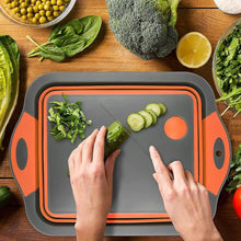 Load image into Gallery viewer, Collapsible Cutting Board - Portable Multi-Purpose Dish Tub (Orange)
