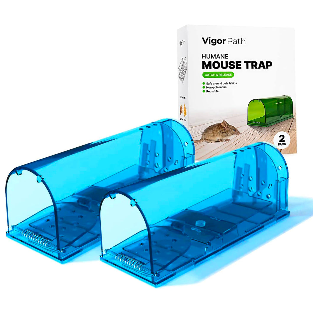 Humane Mouse Trap - Reusable and Eco-Friendly - Catch and Release Mouse Trap (Blue)