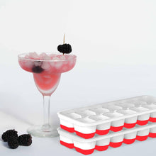 Load image into Gallery viewer, 2 Pack Silicone stackable Ice Cube Trays - (White+Red)
