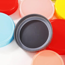 Load image into Gallery viewer, Mason Jar Lids - Compatible with Ball, Kerr, and Other Brands - Vibrant Colored Plastic Caps for Canning and Storage Jars - Airtight and Spill-Proof - Pack of 16 (Small/Regular - 2.75in)
