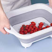 Load image into Gallery viewer, Collapsible Cutting Board - Portable Multi-Purpose Dish Tub (Grey)
