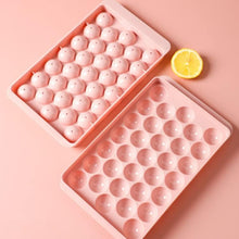Load image into Gallery viewer, Round Ice Cube Trays for Freezer - Includes 2 Ice Trays with Storage Ice Bucket, &amp; Scoop (Pink)
