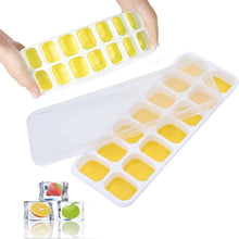 Load image into Gallery viewer, 2 Pack Silicone stackable Ice Cube Trays - (White+Yellow)
