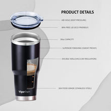 Load image into Gallery viewer, Insulated Tumbler Cup with Slide Lid - 30oz (Black)
